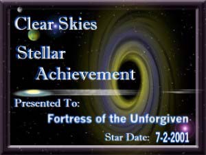 Clear Skies, Stellar Achievement Award